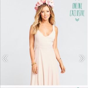 Jenn Maxi Dress in Dusty Blush Crisp